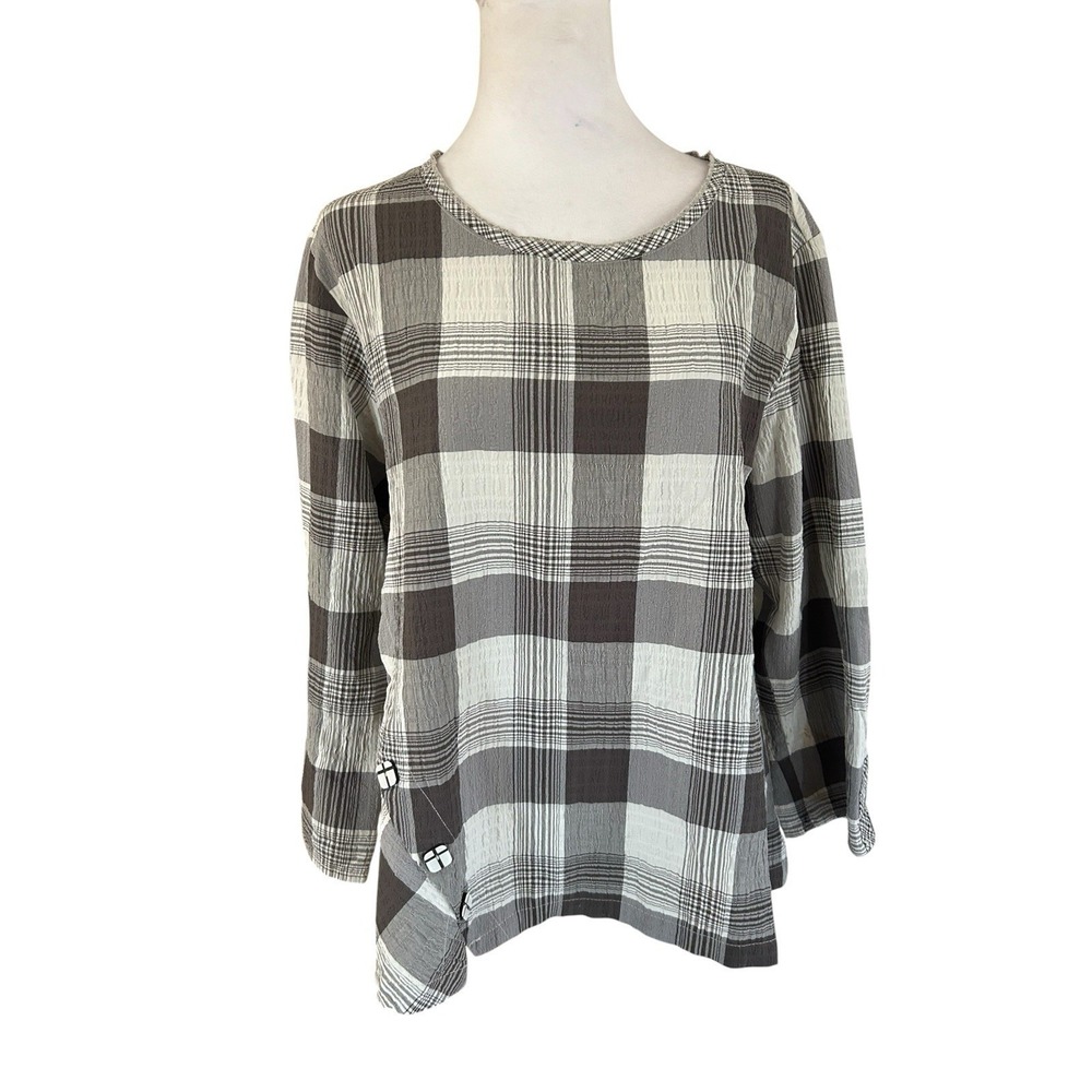 Habitat Clothes to Live In Plaid Tunic Woman SZ S Casual, Travel